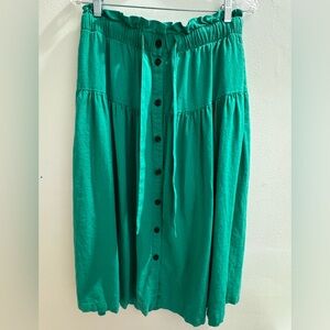 Universal Thread Green Button-Down Women's Skirt